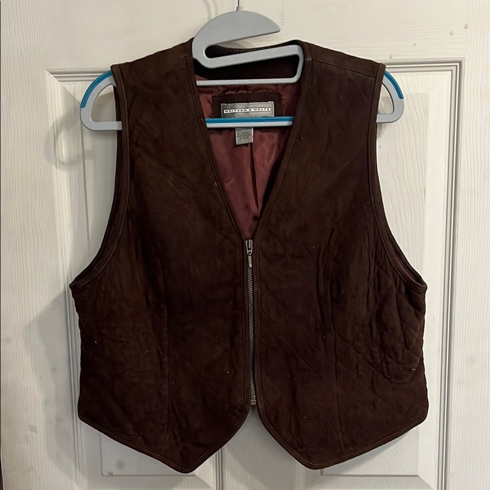 WHIT Brown Vest with Satin Lining
